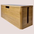 Skanoor XL Kabelbox aus Bambus – 40×14×16 cm