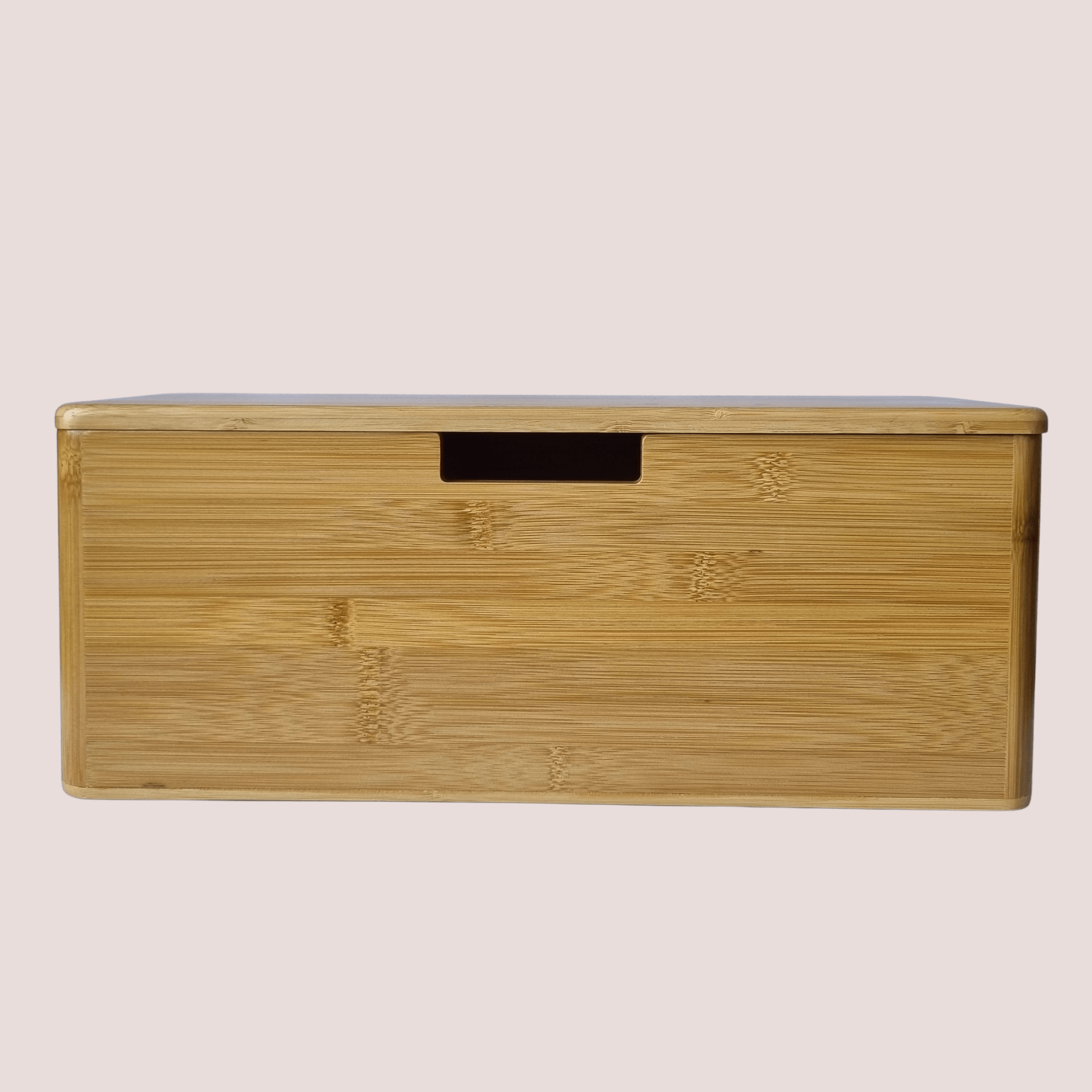 Skanoor XL Kabelbox aus Bambus – 40×14×16 cm