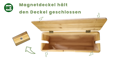 Skanoor Bambus Kabelbox XL 40×14×16 cm